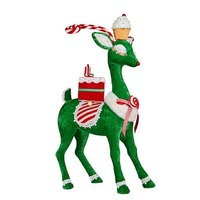 Green Candy Cane Deer 78cmh