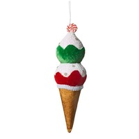 Hanging Candy Cane Ice Cream 24cmh