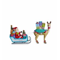 Alpaca w/santa sleigh 46cml
