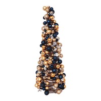 Elegant Bauble Tree Blue &amp; Gold 45cm..