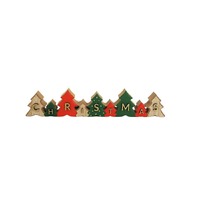 Christmas Tree Sign Decoration Red &amp; Green 30cm..