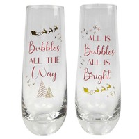 All is Bright Champagne Glass Pink 16cm