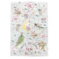Christmas Tea Towel Green 65cm