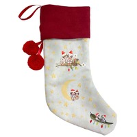 Christmas Stocking Green Natural 45cm