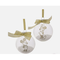 Collectible Bauble Set Mickey &amp; Minnie
