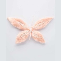 Fur  Butterfly Clip Pink 36cm