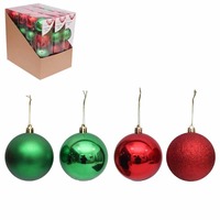 4x8cm Red &amp; Green Baubles