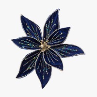 Poinsettia Clip Mid Blue 20cm