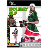 Holiday Elf Ladies Costume Med /Lge