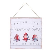 Fresh Cut Christmas Tree Sign 20x20cm