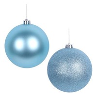Blue Bauble Glitter or Matte 15cm