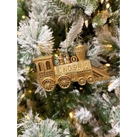 Train Ornament 9cm Gold
