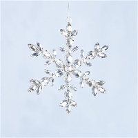Glass Snowflake - Clear 16cm