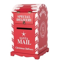 Red Christmas Post Box 23x23x38cm