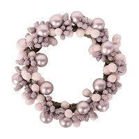 Silver &amp; Whte Min Candle Wreath