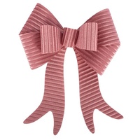 Pink Velour Bow 20x25cm