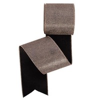 Champagne Glitter Detail Ribbon w/Blk