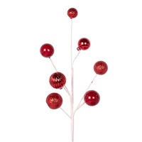 Red Bauble Pick 50cm