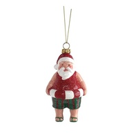 Beach Santa Plastic Ornament