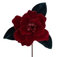 Burgundy Velour Magnolia 27cm
