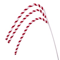 Red &amp; White Candy Swirl Pick