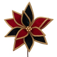 Poinsettia Green &amp; Red Velvet