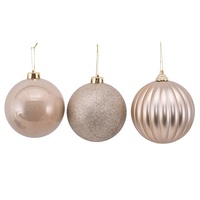 12cm Bauble Platinum 3pk..