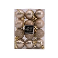 24PK Bauble Platinum 4cm