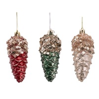 3Pk Pinecone Ornaments