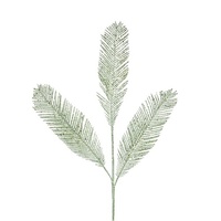 86cm Mint Glitter Fern Stem