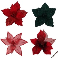 27cm Poinsettia with Clip