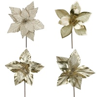 26cm Champagne Poinsettia Flower
