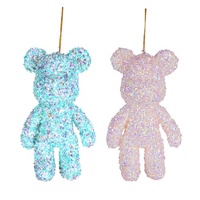 17cm Sparkly Pink or Blue Teddy Bear