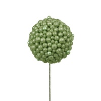 12cm  Glitter Ball Pick Mint
