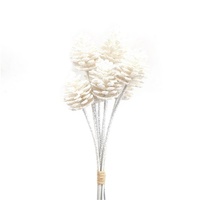29cm 8PC White Pinecone Stem