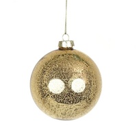 10cm Rose Gold Glass Bauble