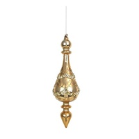 24cm Antique Rose Gold Glass Finial