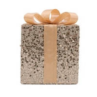 Champagne Glitter Box 18x18x21cm