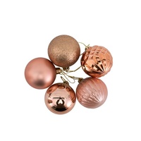 35Pk of 6cm Baubles Rose Gold