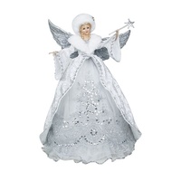 40cm White &amp; Silver Angel