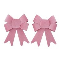 2pk Pink Bow 13x17cm ..