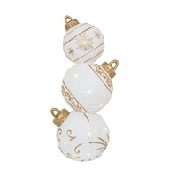 Stunning White with Champagne Bauble Stack