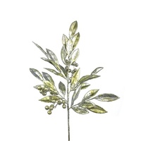 62cm Mint Glitter Berry Stem