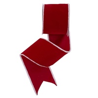 10cm x 10m Red Velvet Ribbon