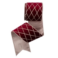 Burgundy Velvet Ribbon with Glitter 