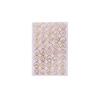 40pc Christmas Foil Embossed Seals