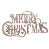 Merry Christmas Sign 47x26cm Metal