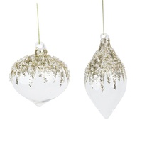 Glass Finial or Onion 14cm