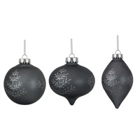 10cm Silver Bauble, Finial  or Onion