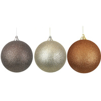 14cm Baubles Chestnut, Champagne or Rose